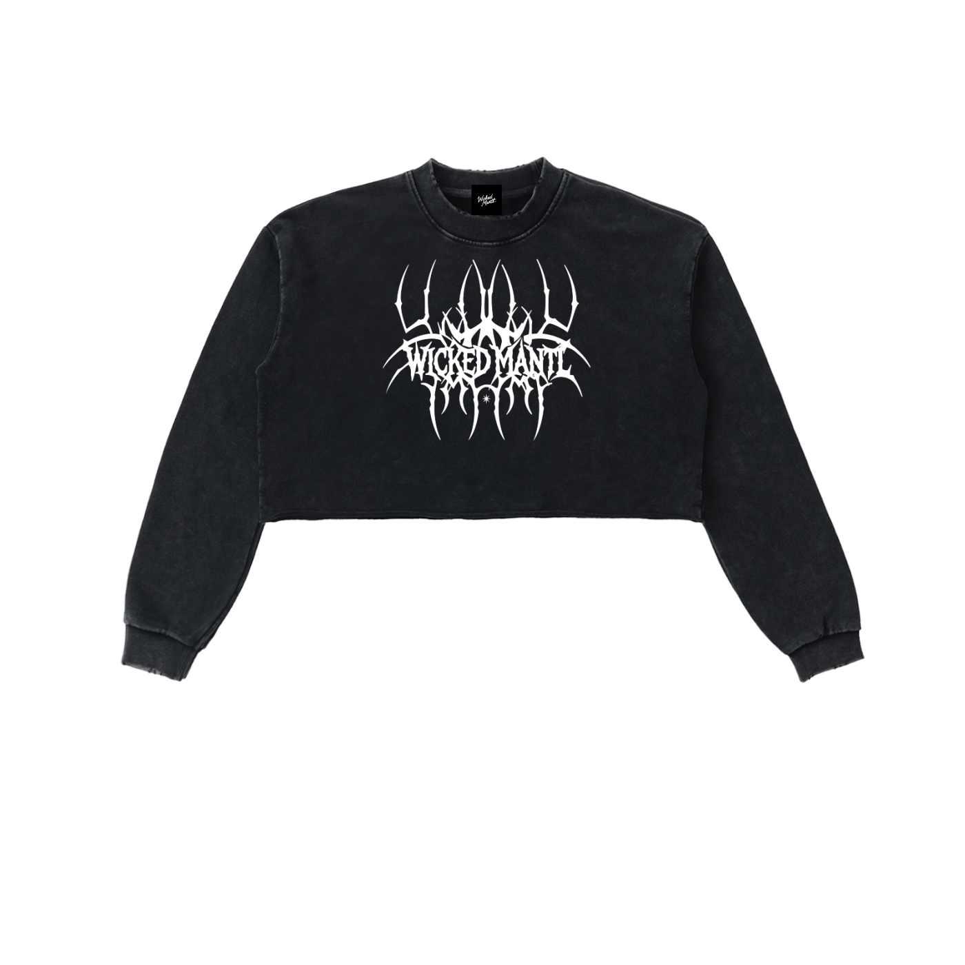 Raw Edge Cropped Sweatshirt