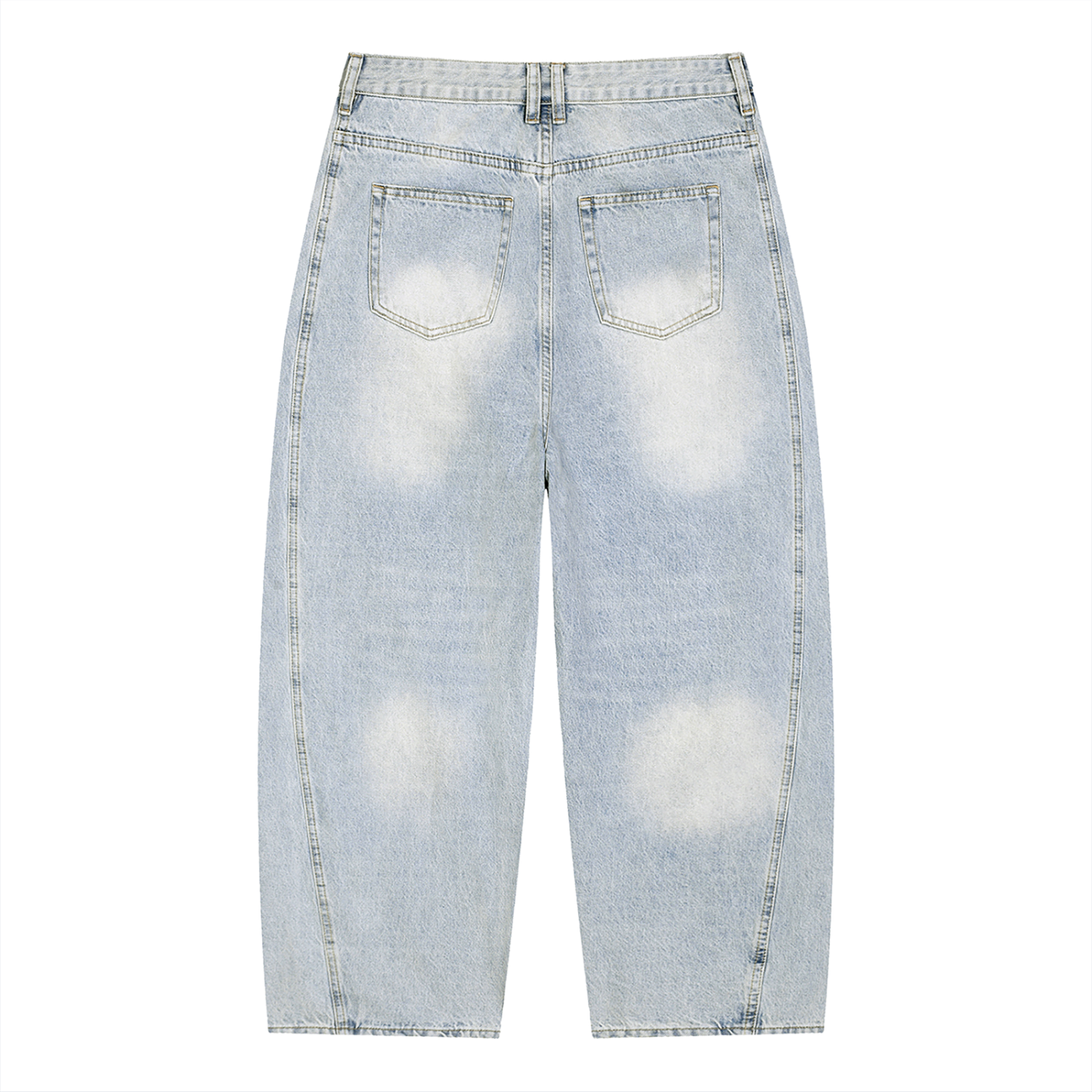 Men's Vintage Faded Barrel Leg Jeans