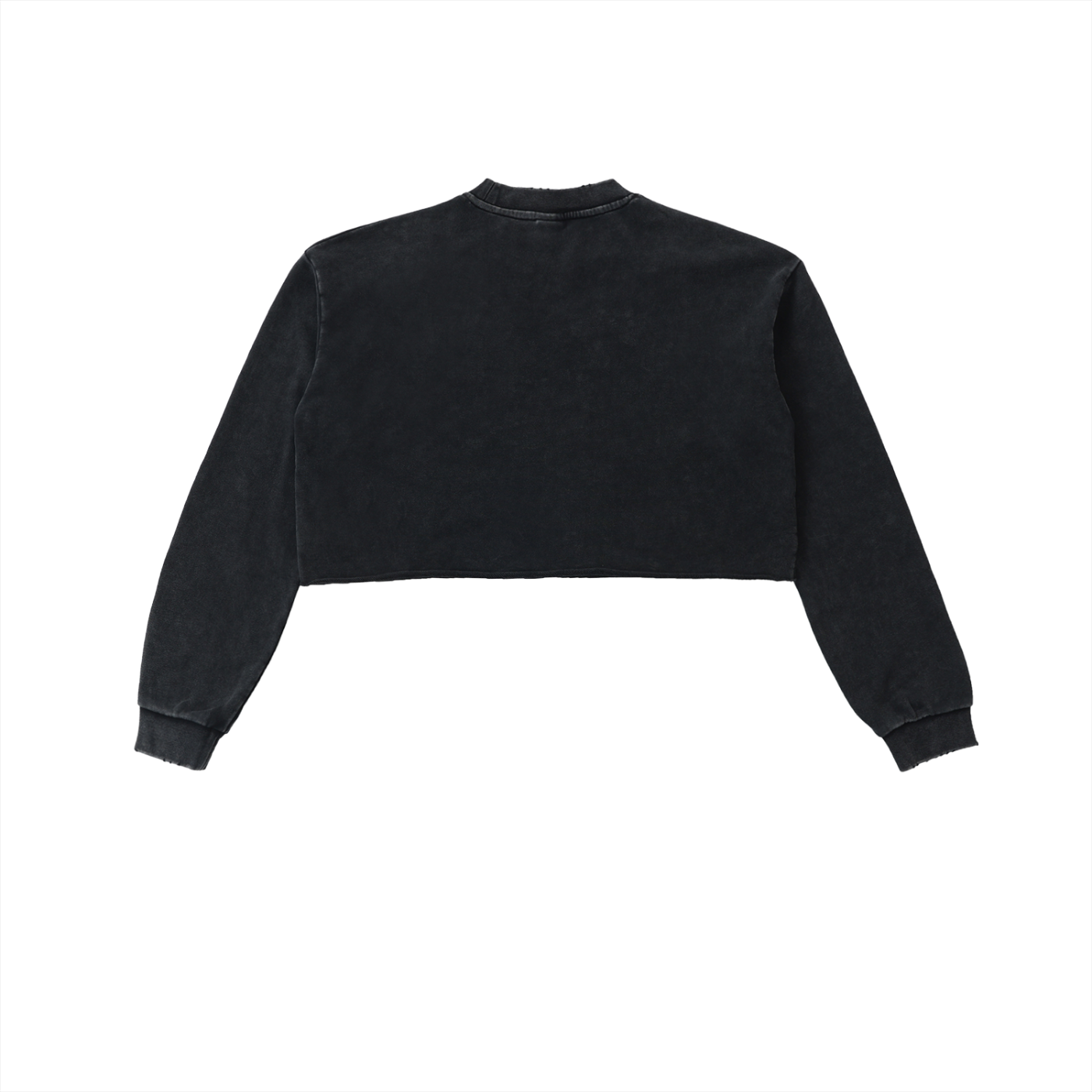 Raw Edge Cropped Sweatshirt