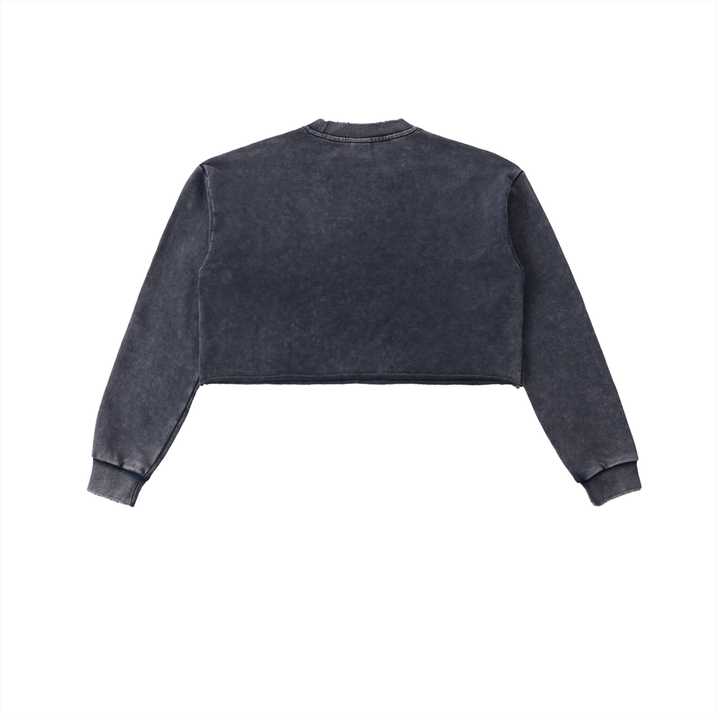 Raw Edge Cropped Sweatshirt