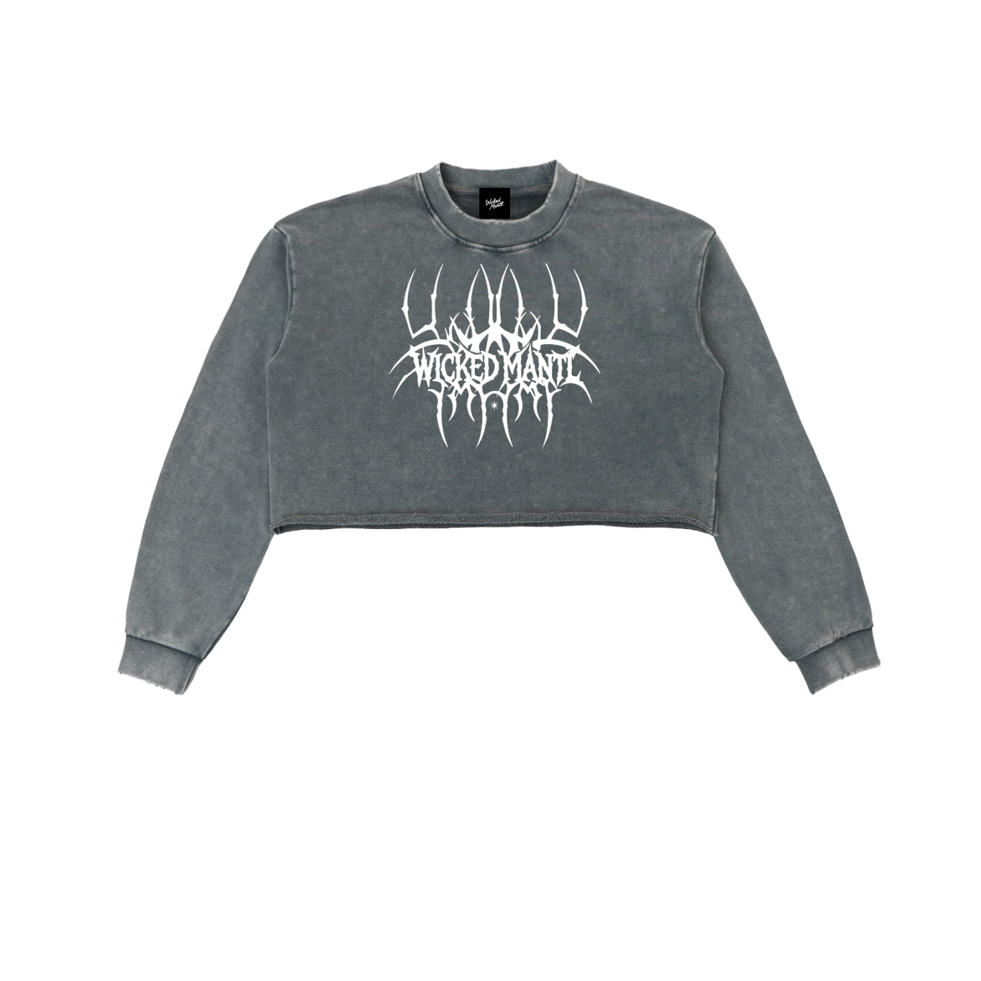 Raw Edge Cropped Sweatshirt