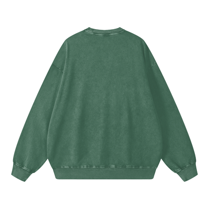 Snow-washed oversized sweater