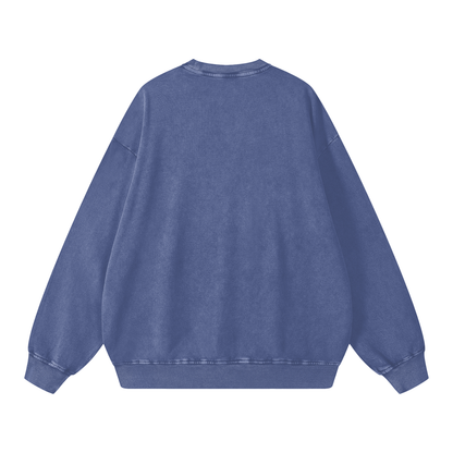 Snow-washed oversized sweater