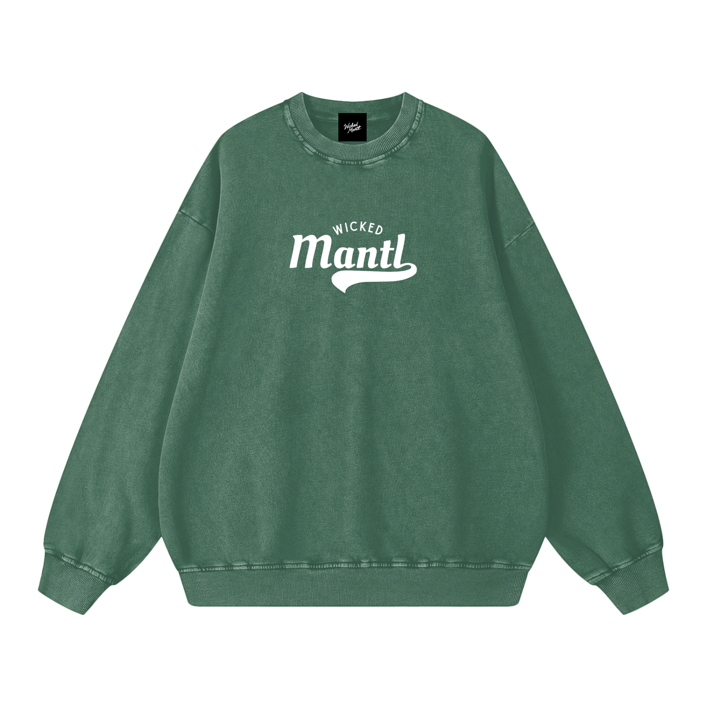 Snow-washed oversized sweater