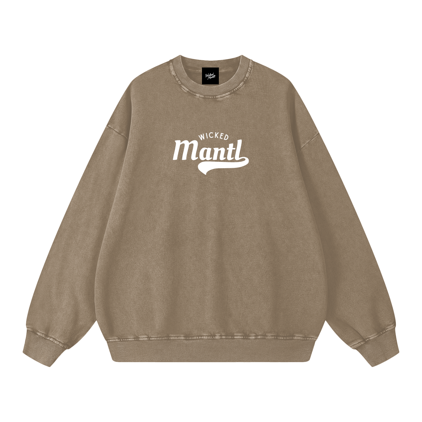 Snow-washed oversized sweater