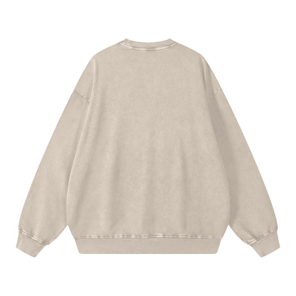 Snow-washed oversized sweater