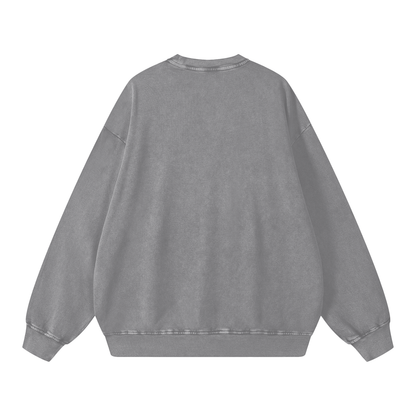 Snow-washed oversized sweater