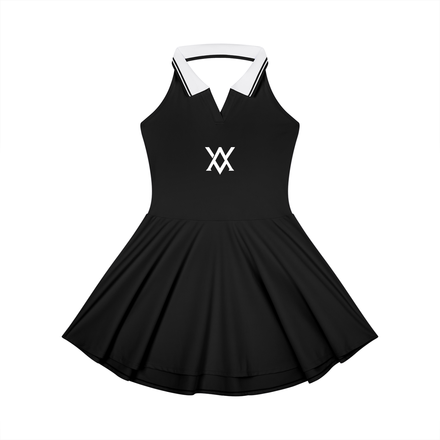 Collared Halter A-Line Tennis Dress