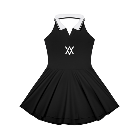 Collared Halter A-Line Tennis Dress