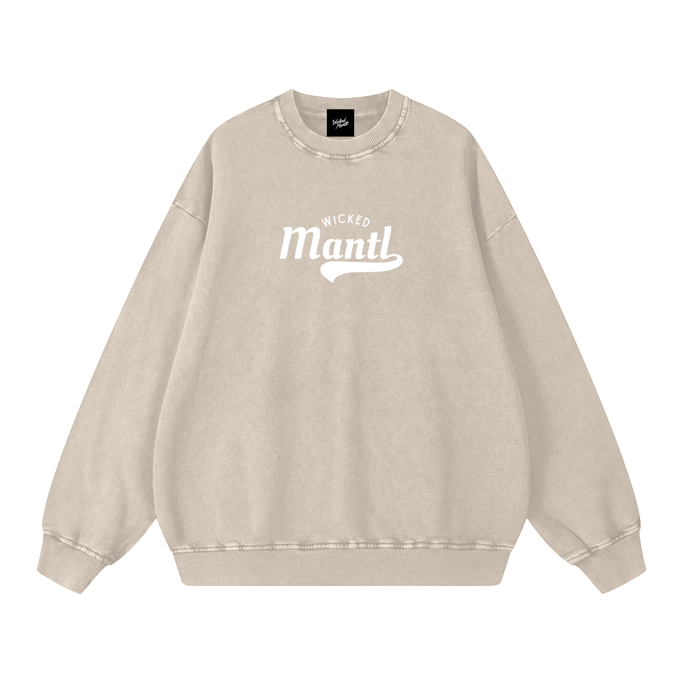 Snow-washed oversized sweater