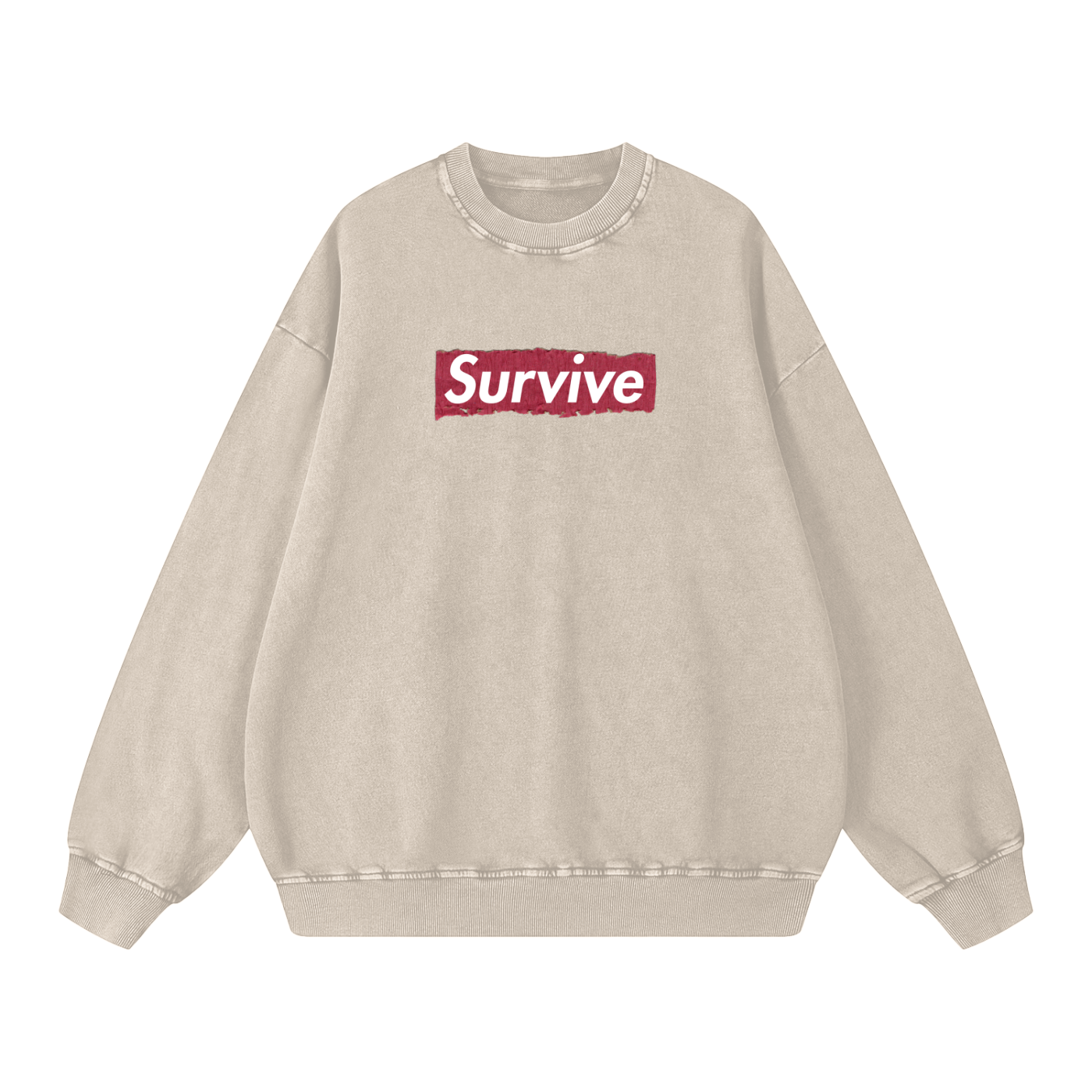 Survive - Snow Washed Oversized Sweatshirt
