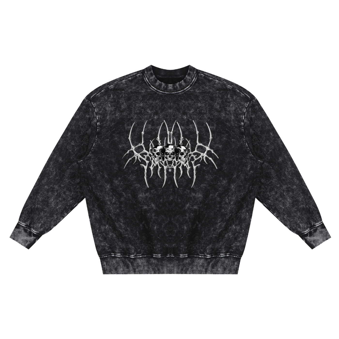 Snow Washed Hand-Frayed Sweatshirt