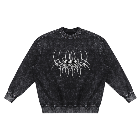 Snow Washed Hand-Frayed Sweatshirt