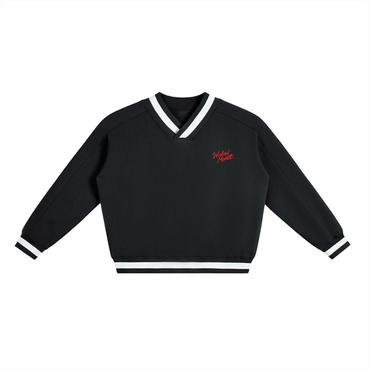 V-Neck Boxy Sweatshirt