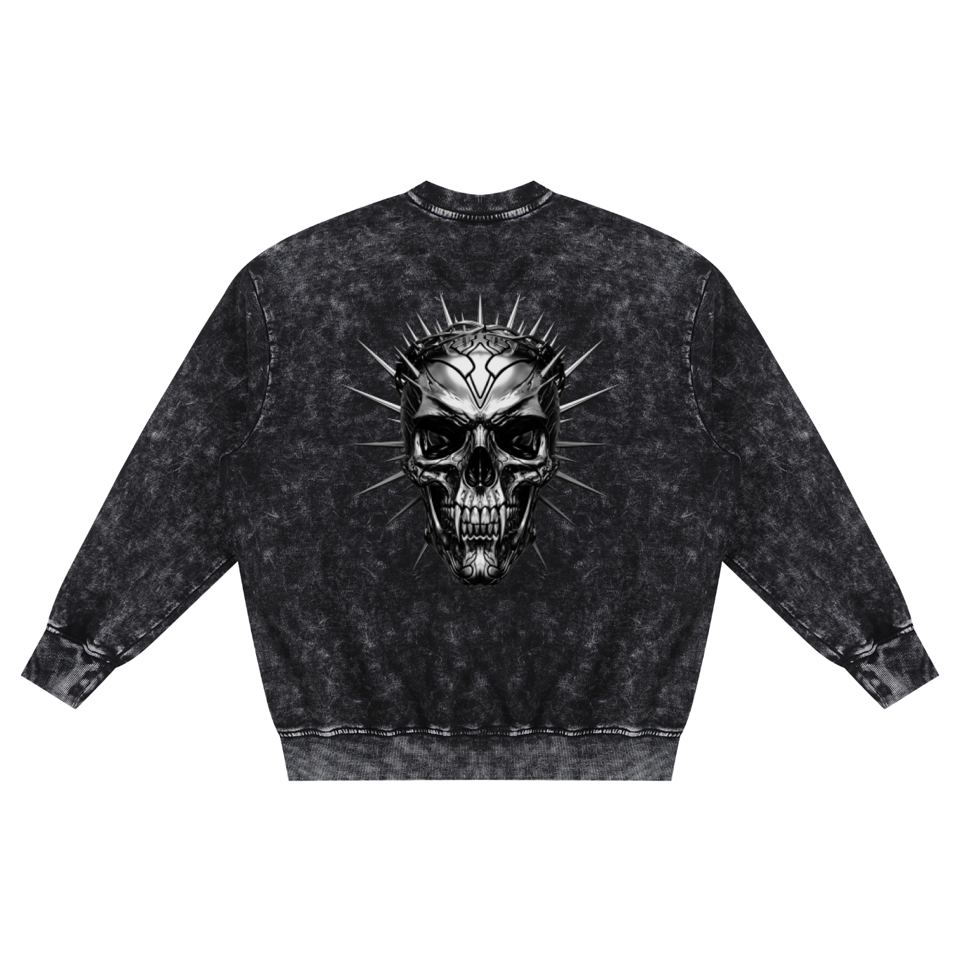 Snow Washed Hand-Frayed Sweatshirt