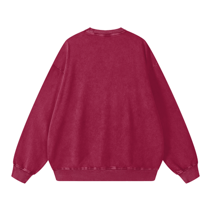 Snow-washed oversized sweater