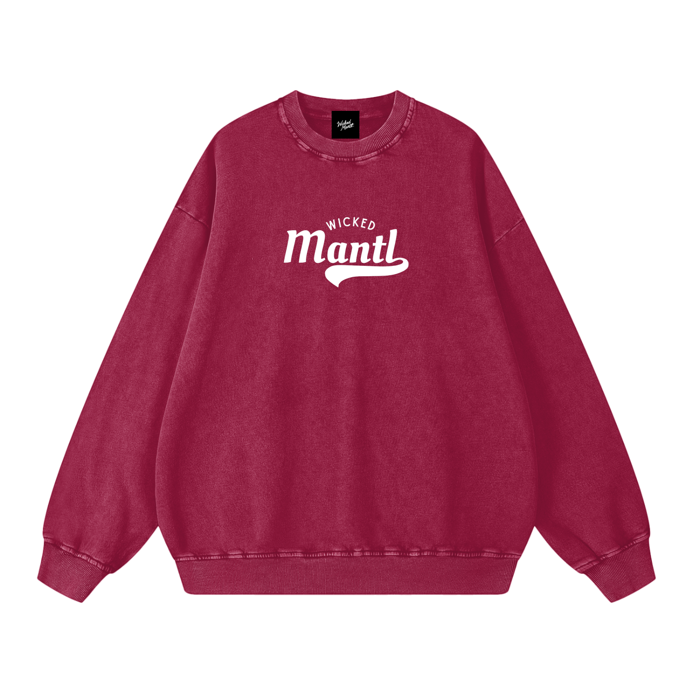 Snow-washed oversized sweater