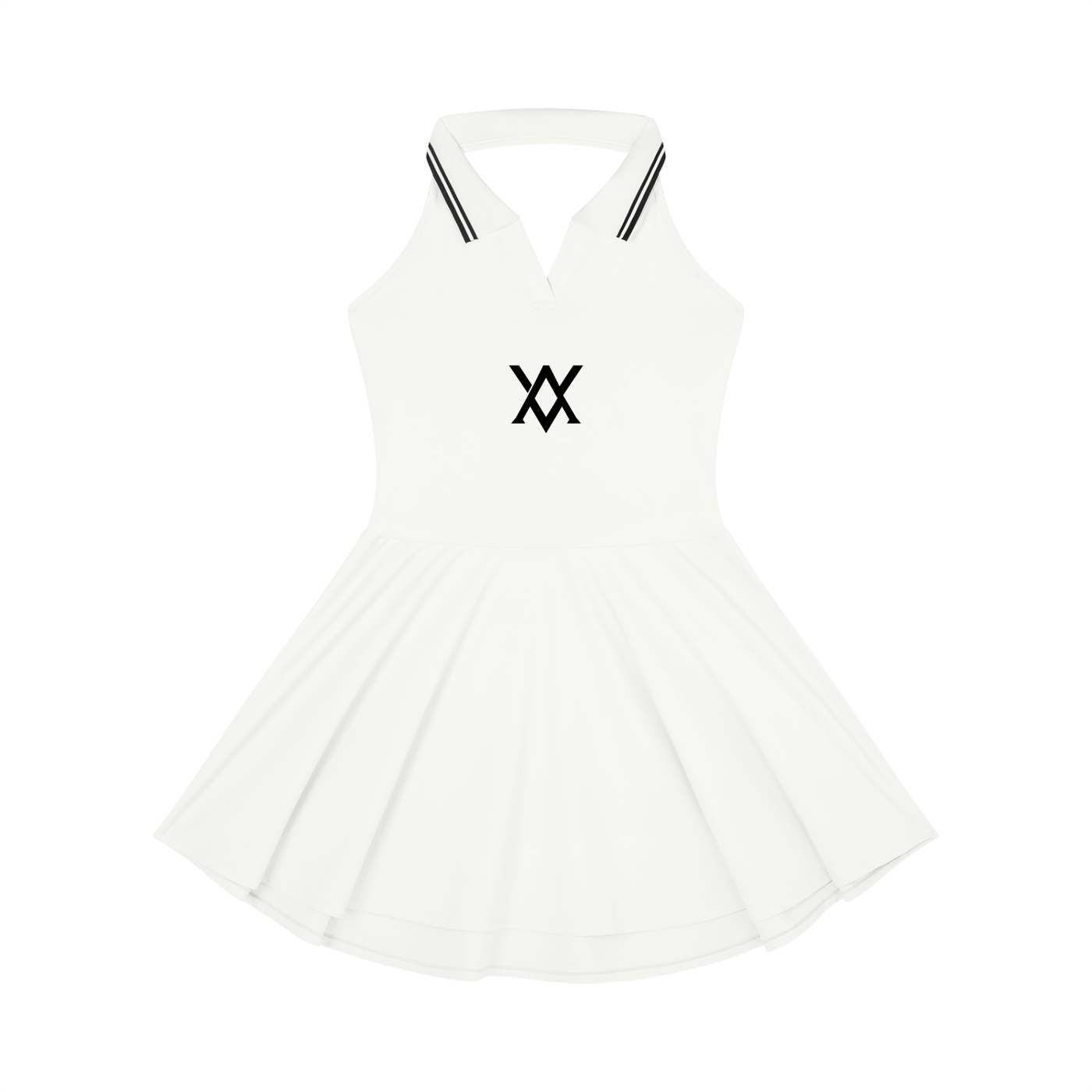 Collared Halter A-Line Tennis Dress