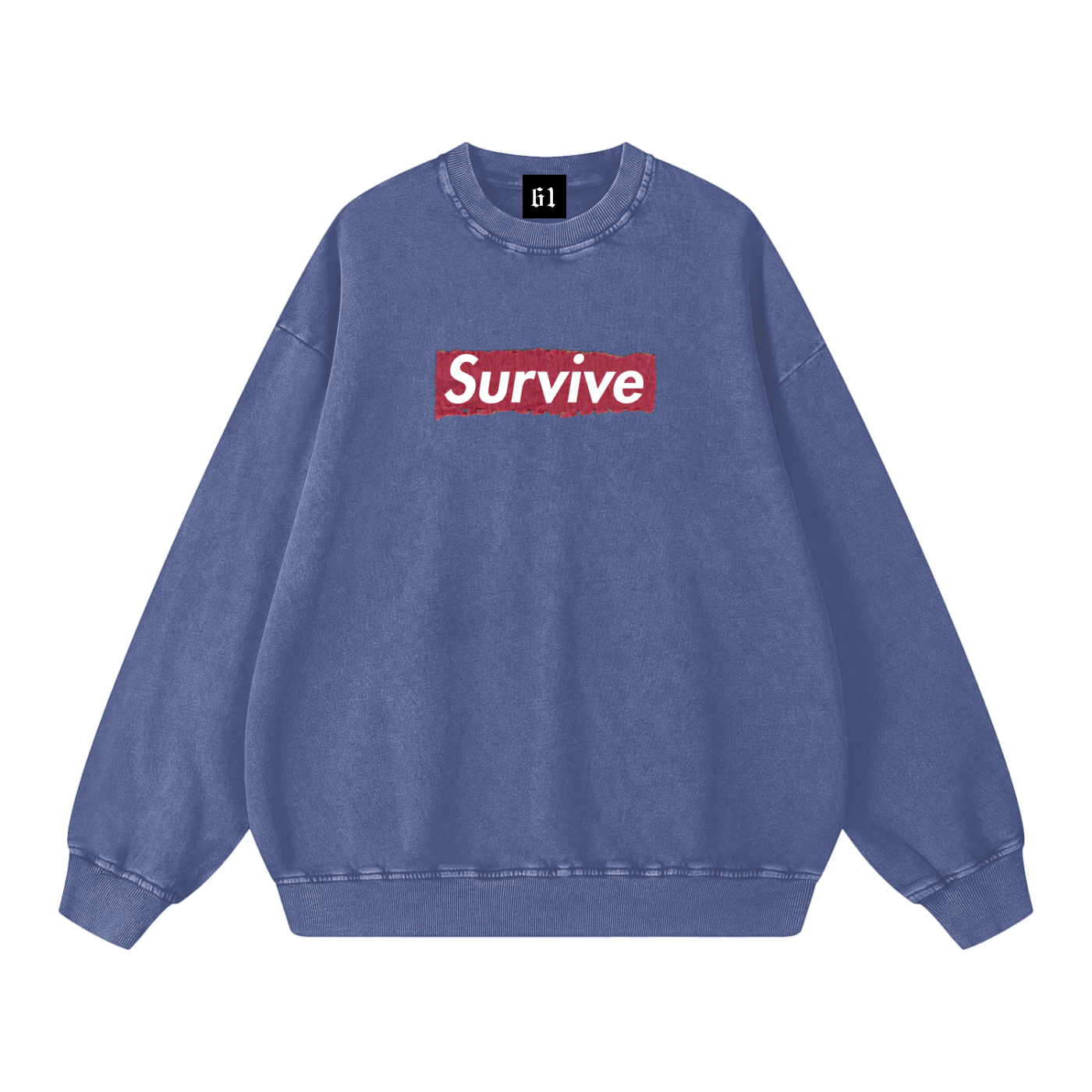 Survive - Snow Washed Oversized Sweatshirt
