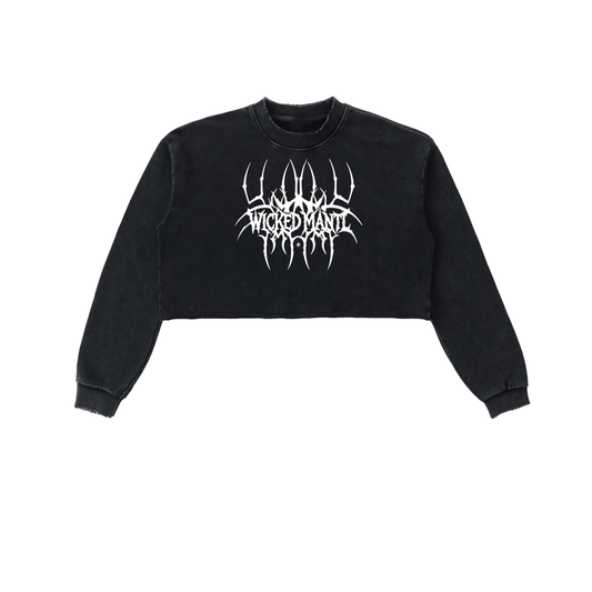 Raw Edge Cropped Sweatshirt