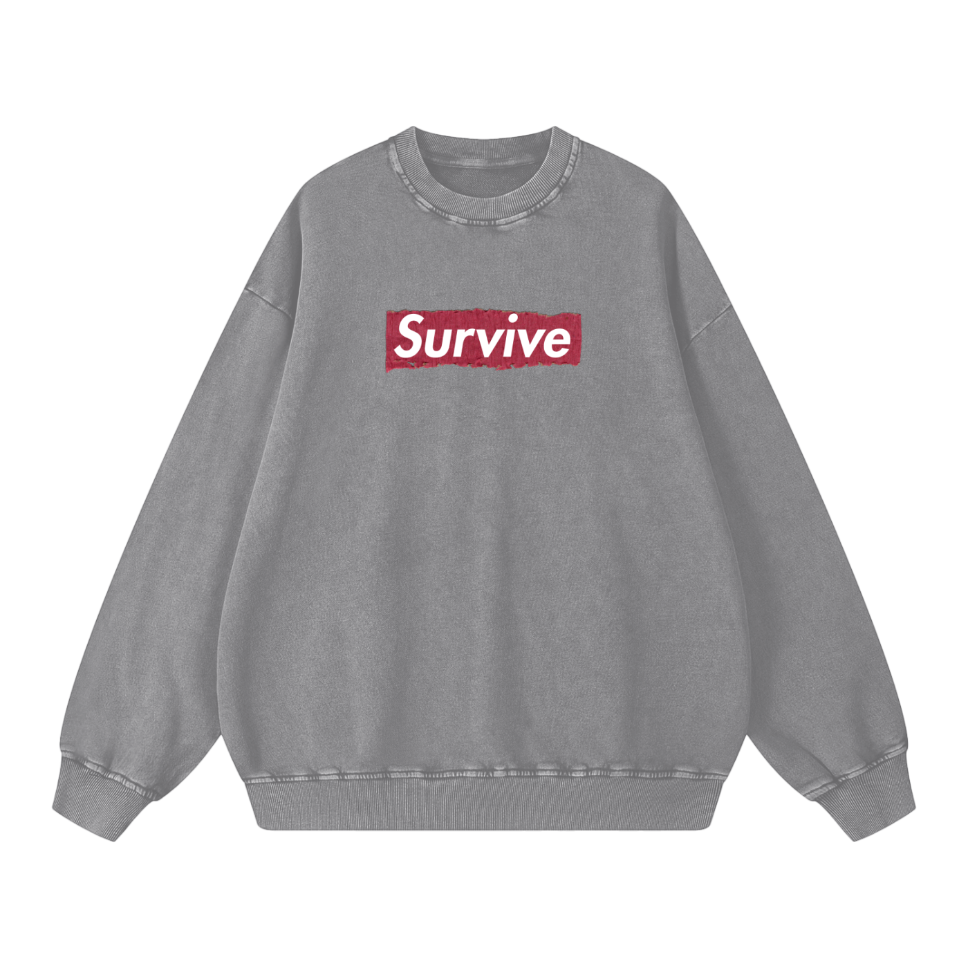 Survive - Snow Washed Oversized Sweatshirt