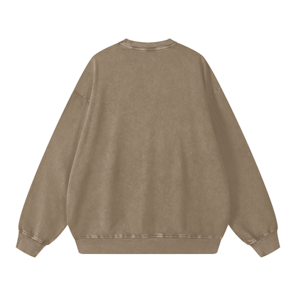 Snow-washed oversized sweater