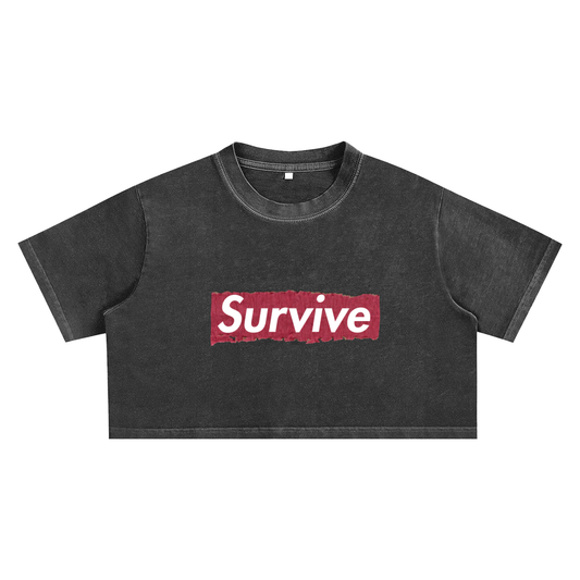 wicked mantl,survive,crop top