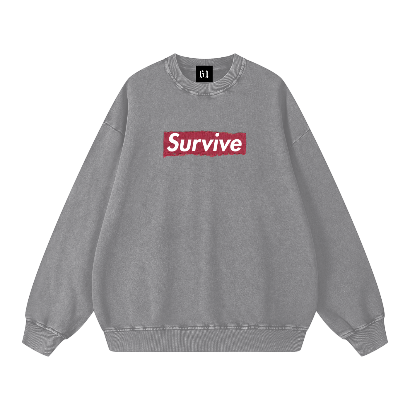 Survive - Snow Washed Oversized Sweatshirt