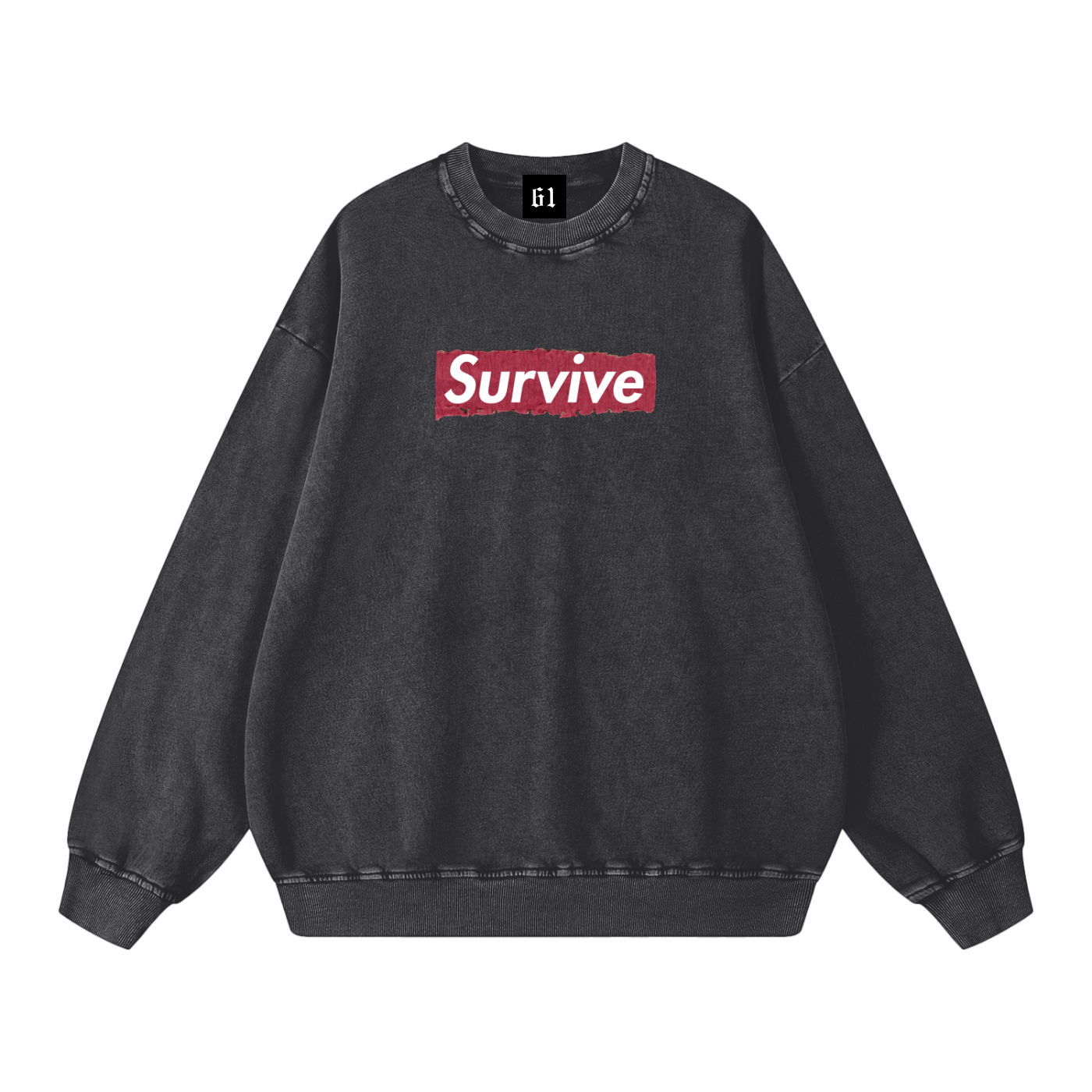 Survive - Snow Washed Oversized Sweatshirt